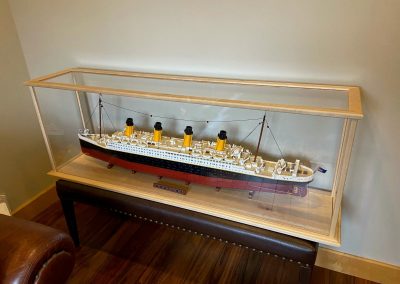Titanic in Maple kit model ship display case-1