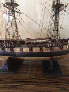 US Siren 4 in a model ship display case
